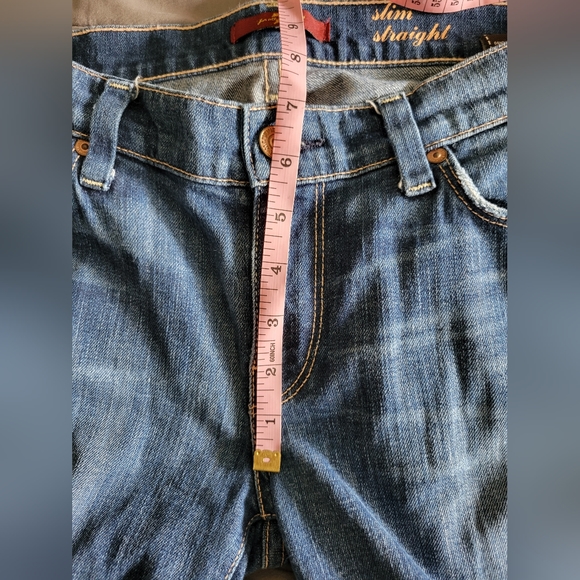 ✨️HP✨️7 For All Mankind | Blue Denim Slim Straight Leg Jeans (SIZE 27) - Picture 9 of 9